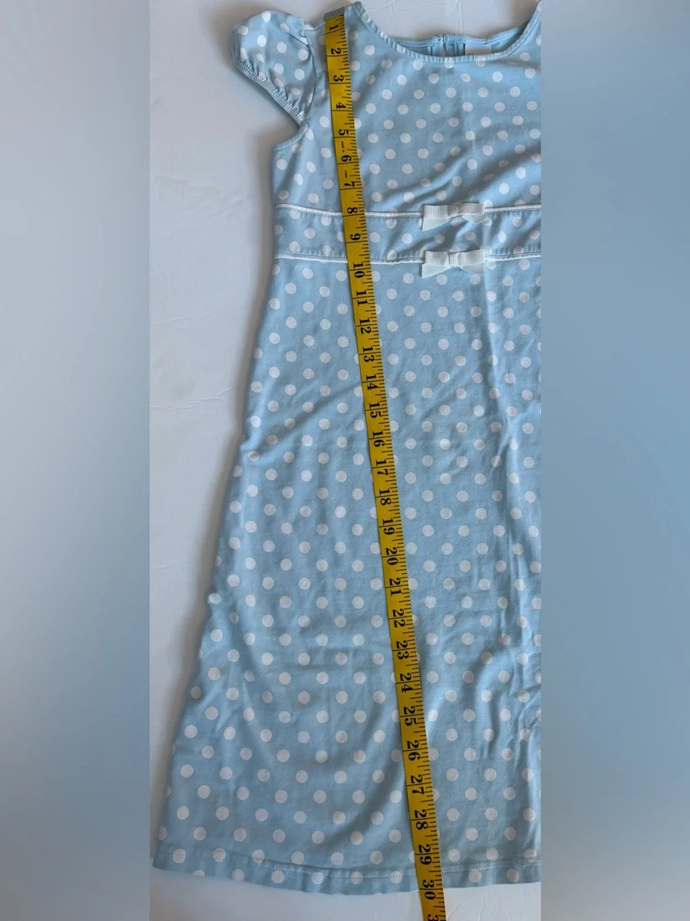 Gymboree Light Blue Polka Dot Dress with Bows